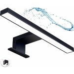 Lampe led pour miroir de salle de bain avec prise - triomphe couleur : noir mat - applique murale en ...