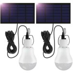 Lampe led solaire ext�rieure � suspendre 3w avec 3, 45m c�ble, lanterne solaire portable avec panneau ...