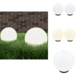 Lampe  led sous forme de boule 2 pcs sphrique 25 cm pmma - lampes exterieures - lumieres de jardin ...
