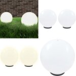 Lampe � led sous forme de boule 2 pcs sph�rique 40 cm pmma - lampes de jardin - luminaires exterieurs ...
