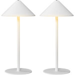 Lampe led de table rechargeable, usb / interrupteur tactile, m�tal, blanche