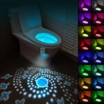 Lampe led pour toilette, 16 couleurs lumi�re des toilettes � l'int�rieur des toilettes avec d�tecteur ...