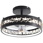 Purline - lampe led à ventilateur avec détails de finition en corde Purline - lampe led à ventilateur avec détails de finition en corde
