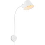 Lampe de lit lampe de chevet orientable lampe de lecture 1xe27 10w blanche chambre coucher briloner