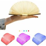 Lampe de livre en bois, lampe de livre pliante  led, clairage d'ambiance rechargeable par usb - pratique ...