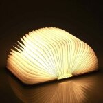 Lampe de livre pliante en bois, lampes de livre � led magn�tiques, lumi�res d�coratives / veilleuse, ...