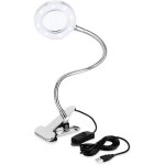 Lampe loupe led, 2. 5x lampe de tatouage portable avec clip, lampe de table de protection des yeux