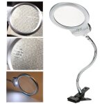 Lampe loupe  led clip table bureau bureau grossissante avec pince 2 led