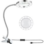 Lampe loupe � led avec pince, 8x lampe loupe eclairante 360 � avec pince en m�tal aliment�e par usb for ...
