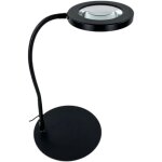 Lampe loupe sur pied 10x grossissante modelisme 360� avec led - bureau eclairante pour lecture, r�paration ...