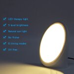 Lampe lumi�re du jour, lampe de luminoth�rapie avec fonction m�moire, 3 couleurs de lumi�re et 5 intensit�s ...
