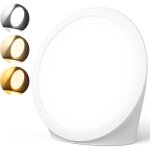 Lampe de luminoth�rapie, 10000 lux phototh�rapie lampe de du jour avec 3 couleurs de lumi�re, 6 minuteurs, ...