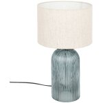 Lampe � poser mati verre bleu h42cm - atmosphera cr�ateur d'int�rieur