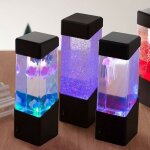 Lampe de mduses aquarium, veilleuse usb de chargement avec 7 couleurs changeantes cadeau de dcompression ...