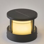 Lampes en m�tal 6, 3 pouces, borne solaire pour portail, �clairage d'ext�rieur de style industriel, �clairage ...