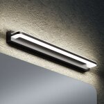 Doporro - lampe pour miroir 14w led salle de bain 1120 lumen 60cm applique muaral noir mat lumire miroir ...