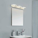 Lampe miroir applique salle de bain blanc froid 6000k, 12w 585lm luminaire salle de bain intrieure moderne ...