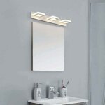 Lampe miroir applique salle de bain lumi�re tricolore, 15w luminaire salle de bain int�rieure moderne ...
