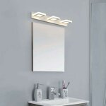 Lampe miroir applique salle de bain lumi�re tricolore, 15w luminaire salle de bain int�rieure moderne ...