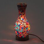 Lampe mosaque indienne bleue - dcoration exotique pour votre maison