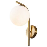 Lampe murale de crativit moderne avec abat - jour en verre boule, e27 fini dor appliques murales luminaire ...
