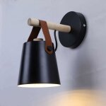 Lampe murale industriel vintage applique murale en bois et fer intrieure nordique luminaire rtro pour ...