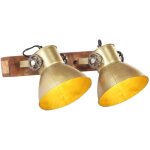 The living store lampe murale industrielle laiton 45x25 cm e27 - lampe murale - applique murale - lampadaire ...