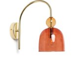 Ledkia ? lampe murale applique de salle de bain en m�tal et verre ? couleur rouge ? compatible ampoule ...
