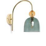 Ledkia ? applique de salle de bain en m�tal et verre ? couleur verte ? compatible ampoule e14 ? design ...
