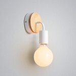 Lampe murale r�tro applique murale vintage e27 applique murale en bois de fer pour chambre d'enfant, ...
