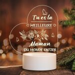 Lampe de nuit led 3d en cadeau pour maman pour son anniversaire et la f�te des m�res