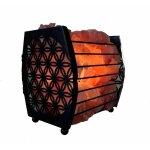 Phoenix import - lampe panier de sel de lhimalaya fleur de vie environ 3 kg