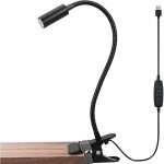 Lampe  pince en aluminium, lampe de lecture led  col de cygne flexible  360, lampe de bureau avec ...