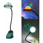 Lampe � pince pour enfants, lampe de lecture � pince led rechargeable par usb avec projection d'�toiles, ...