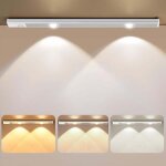 Lampe de placard, 6000k lampe led rechargeable avec usb, led cuisine sans fil avec d�tecteur de mouvement, ...