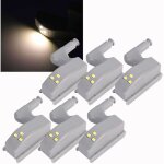 Lampes de placard � led avec capteur de pression � piles pour armoire, �clairage de charni�re, blanc ...