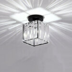 Lampe de plafond en cristal noir plafonnier cr�atif plafonnier en verre lustre moderne e27 pour couloir ...