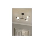 Plafonnier design, lampe de plafond design cuba par mantra noir en metal, mantra