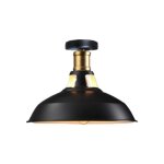 Axhup - lampe de plafond industriel vintage plafonnier en fer abat - jour 27cm luminaire couloir balcon ...