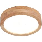 Stoex - lampe de plafond led modernes luminaire plafonnier d'intrieur ronds 20cm plafonnier en bois ...