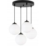 Lampe de plafond suspendu boule noire led 15cm