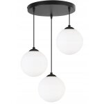 Lampe de plafond suspendu boule noire led 15cm
