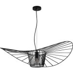 Privatefloor ? lampe suspendue design 80cm ? abat - jour noir vertical ? c�ble r�glable 130cm ? pour ...