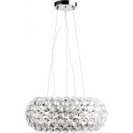 Lampe de plafond - suspension en boules de verre cristal - 35cm - savoni transparent