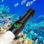 Lampe de plong�e rechargeable, 1000lm torche de plong�e lampe de plong�e 3 modes lampe de poche �tanche ...