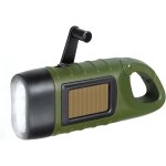 Lampe de poche solaire � manivelle, lampe de poche led rechargeable d'urgence compacte, lampe de poche ...