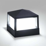 Lampe de poteau ext�rieur ip65 - aluminium �tanche pour jardin / villa / porte - blanc froid classe a ...