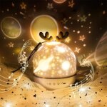 Lampe de projecteur �toil�e avec t�l�commande, elfe mignon projection avec minuterie rotative et t�l�commande ...