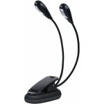Lampe pupitre musique, 6 led / 8 led mini lampe � double t�te lampe r�glable � pince avec c�ble usb pourlectur ...