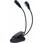 Lampe pupitre musique, 6 led / 8 led mini lampe � double t�te lampe r�glable � pince avec c�ble usb pourlectur ...